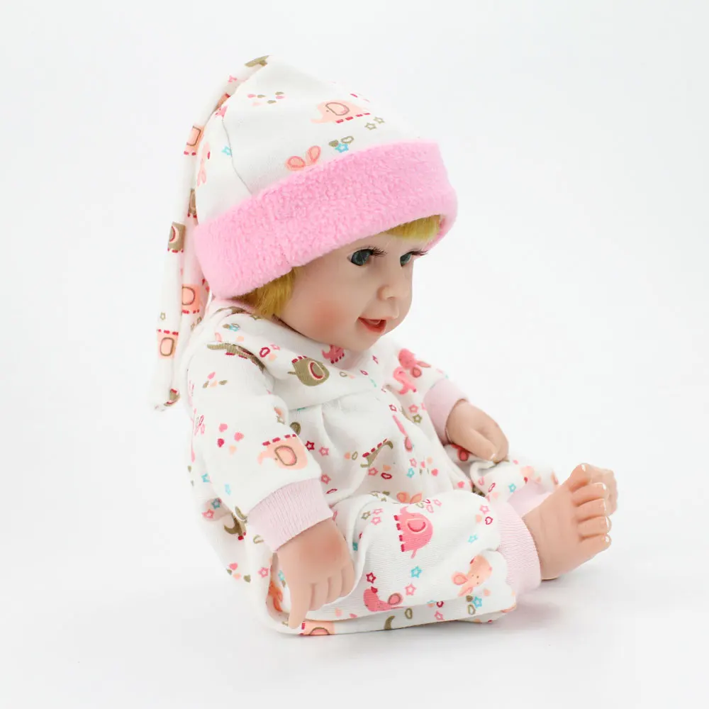 KAYDORA 10 дюймов 25 см полный Силиконовый Reborn Baby куклы Bebe Reborn Bonecas реалистичные светлые волосы пижамы спальный мешок для девочек