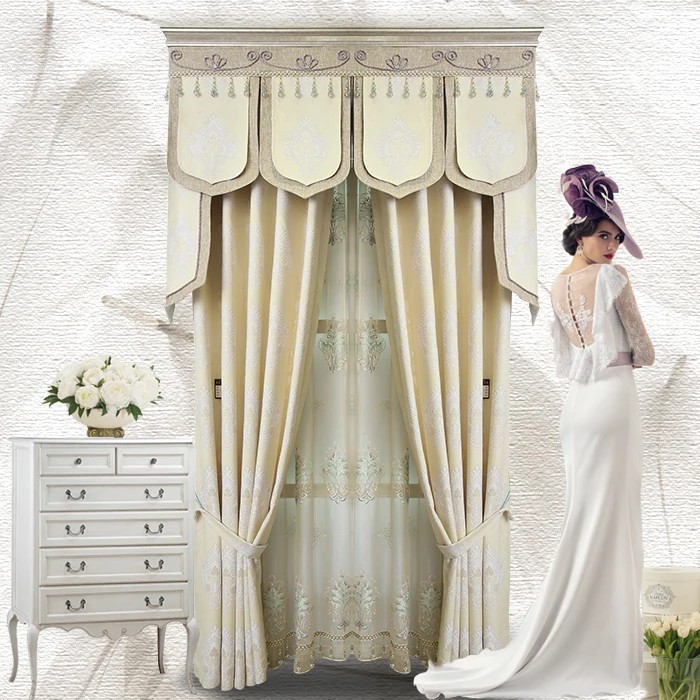 Занавески для гостиной спальни свежие простые европейские высококачественные