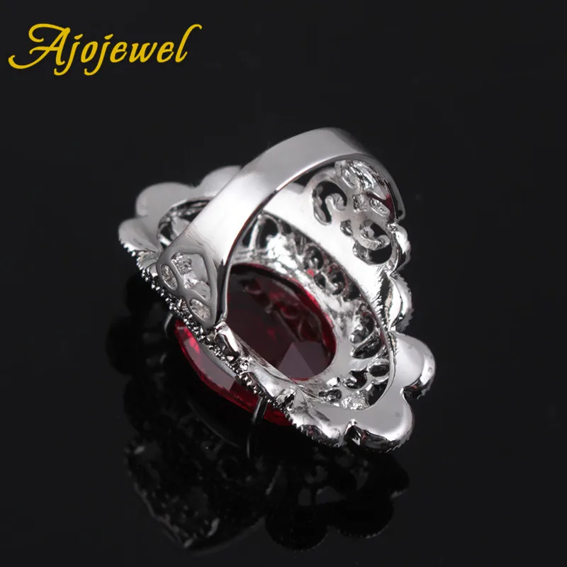 Женское кольцо с крупным овальным красным кристаллом фианитом|crystal rings for women|crystal