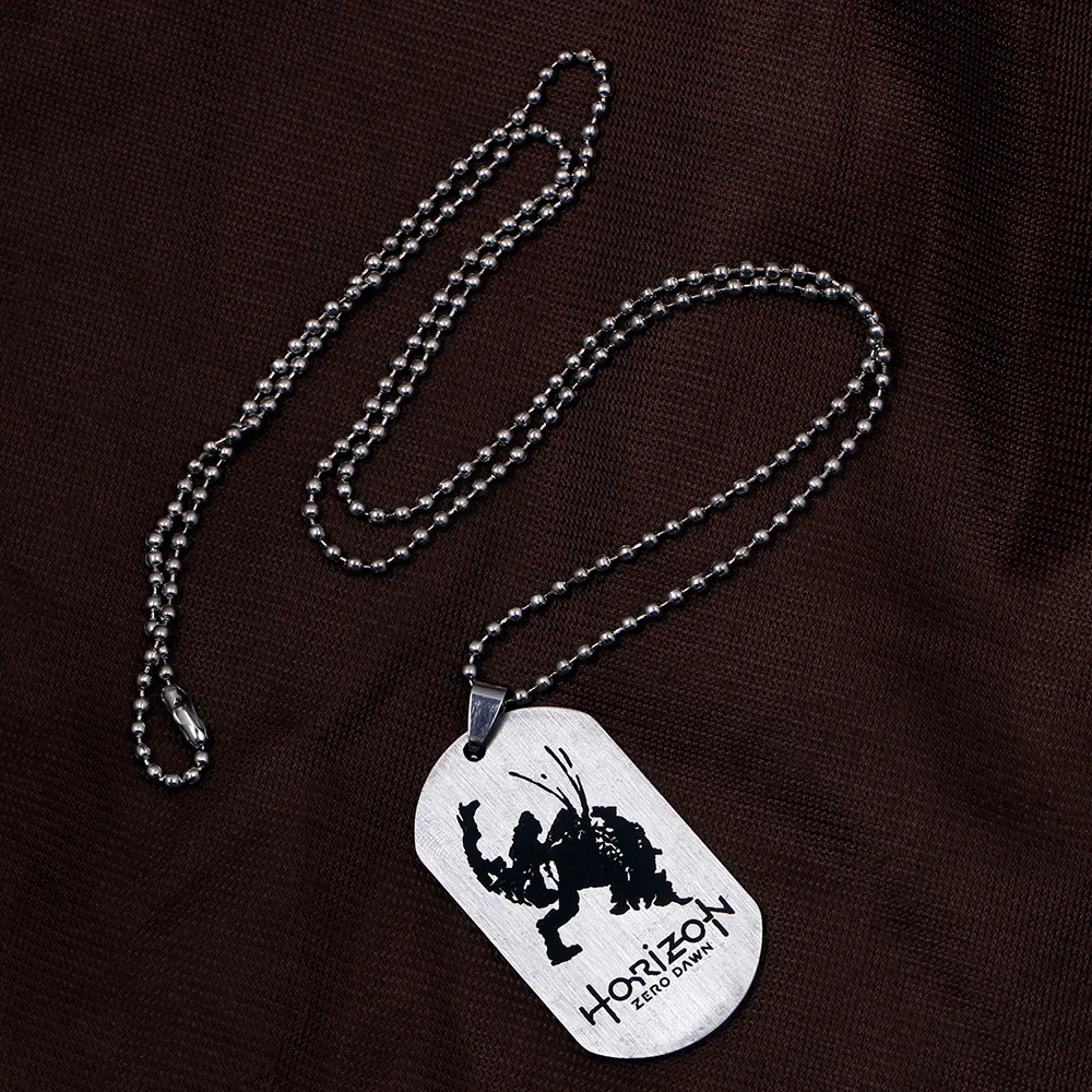 New Game Horizon Zero Dawn Logo Choker Necklace Pendant dog tag Keyring Key Chain Holder Charm Gift Wholesale drop-shipping | Украшения и