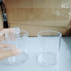 Новинка 6,8x17 см прозрачные двухслойные цилиндрические бутылки для хранения акрилового хлопка контейнер для снятия макияжа с ногтей Держите банки