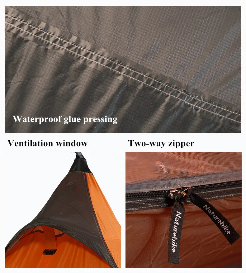 NatureHike Minaret палатка 1 человек Сверхлегкий Открытый туристические палатки 20D силиконовые тенты NH17T030-L