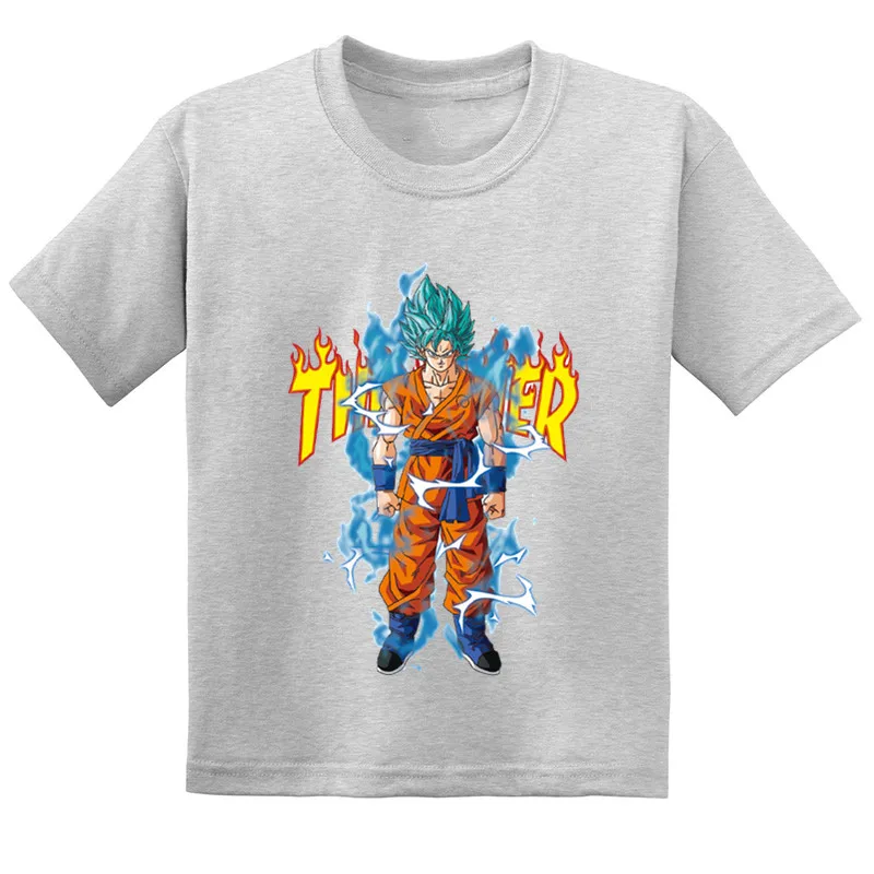 Летняя хлопковая футболка для маленьких девочек новинка аниме драконий жемчуг Z