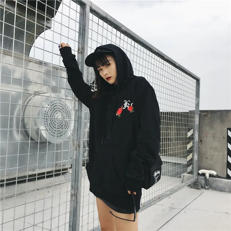 Женская толстовка с капюшоном Harajuku Повседневная Свободная Толстовка принтом