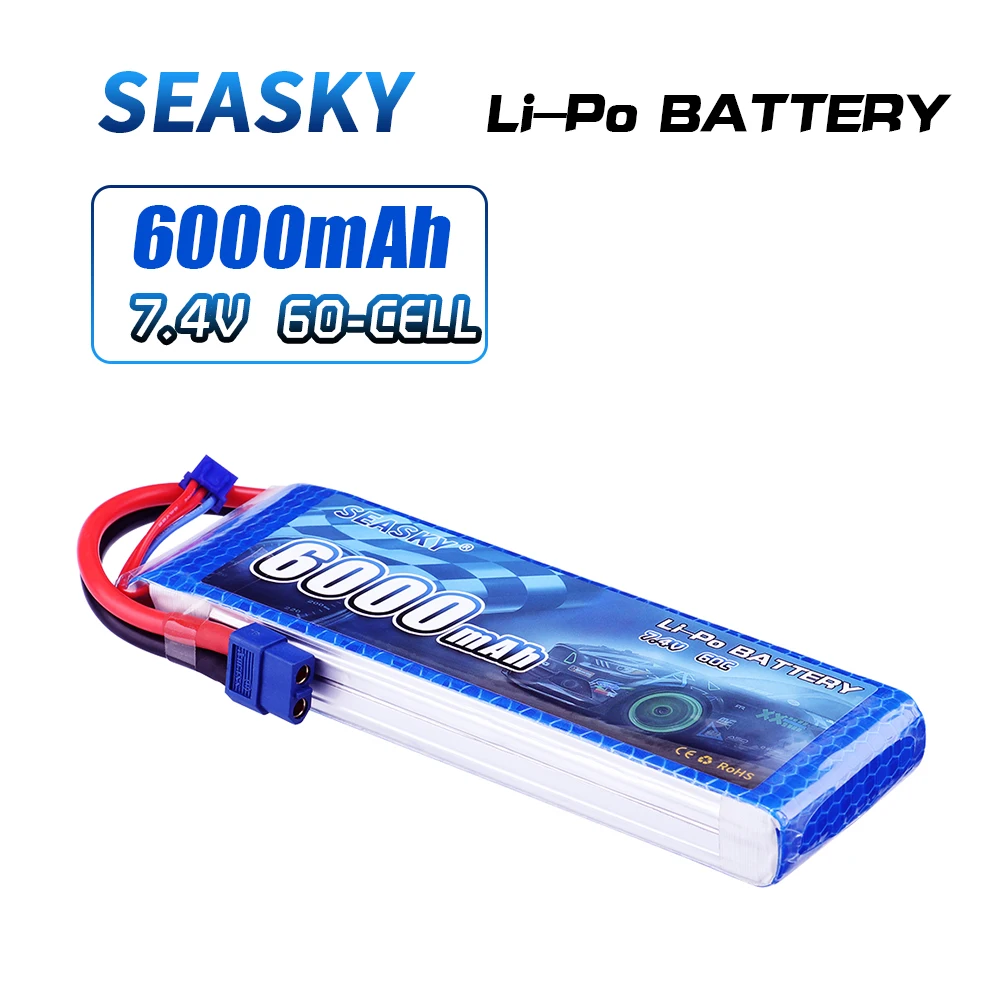Аккумулятор SEASKY Lipo 2S 3S 4S 5S 6S 7,4 V 11,1 V 14,8 V 22,2 V 1500mah 2200mah 5200mah 6000mah lipo bateria для гоночного дрона FPV
