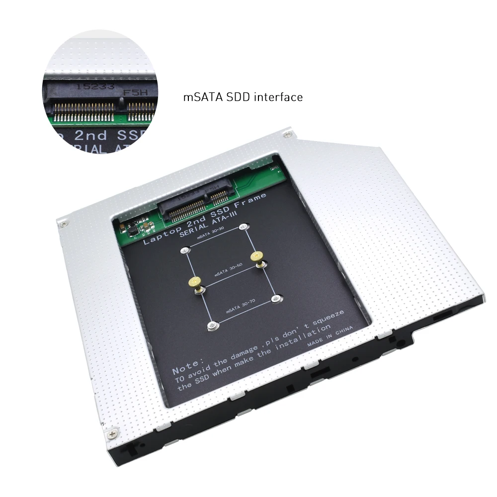 TISHRIC SATA 3 0 9 5 мм корпус Caddy для MSATA 2nd HDD SSD адаптер жесткого диска ноутбука