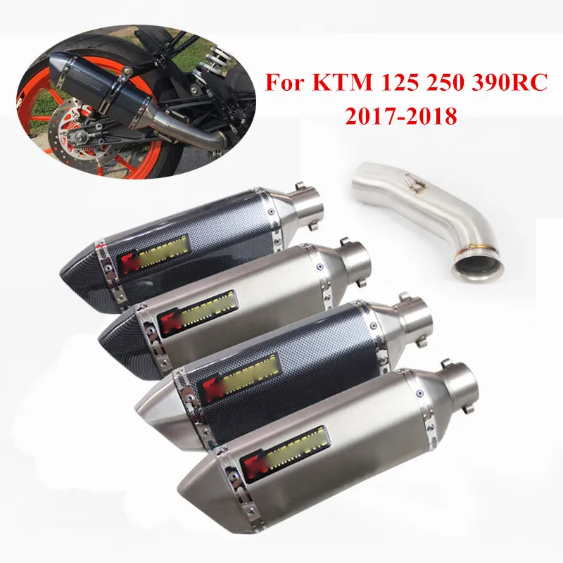Слипоны для KTM DUKE 125 250 390 2017 2018 мотоциклетная выхлопная труба глушителя средняя из