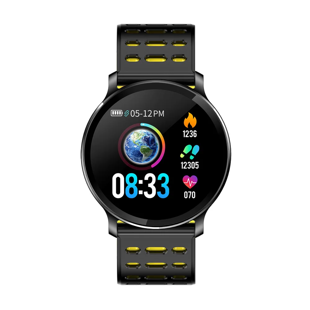 Yellow Silicon Strap RUNDOING NY03 Смарт-часы с напоминанием о сообщениях и звонках водонепроницаемые Смарт-часы с монитором сердечного ритма модный фитнес-трекер с приложением Hband - Цвет: Yellow Silicon Strap