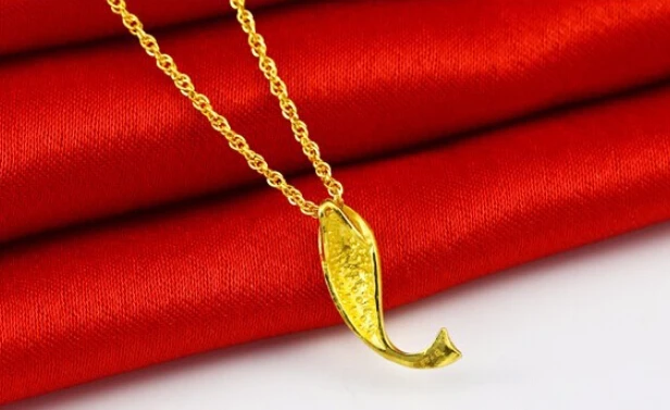 

Luxury Fashion Pure 999 24K Yellow Gold / 3D Lucky Carp Pendant Children Gift 1.65g