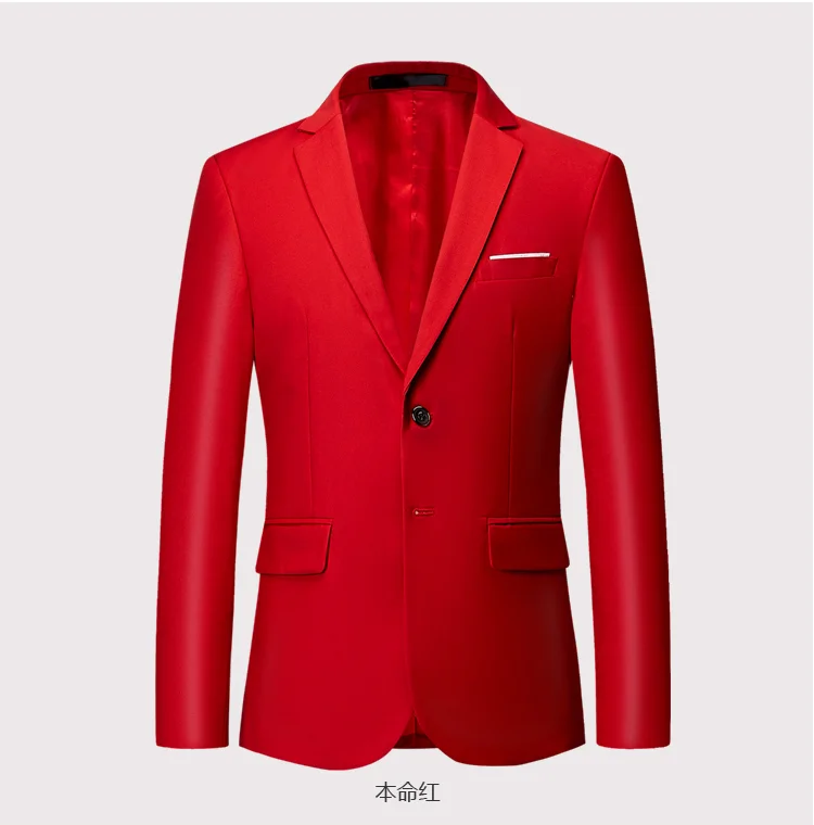 New listing luxury men's blazer large size 6XL Slim solid color jacket, fashion business banquet wedding dress jacket S-6XL