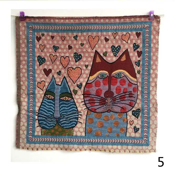 Декоративная подушка в виде кошки хлопчатобумажная льняная ткань войлочная