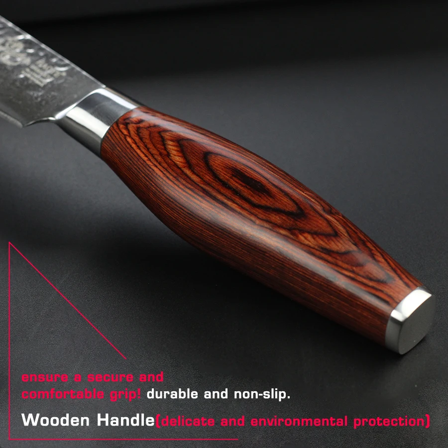Японский нож HAOYE 8 &quotDamascus cleaver vg10 качественный из стали для резки мяса суши сашими