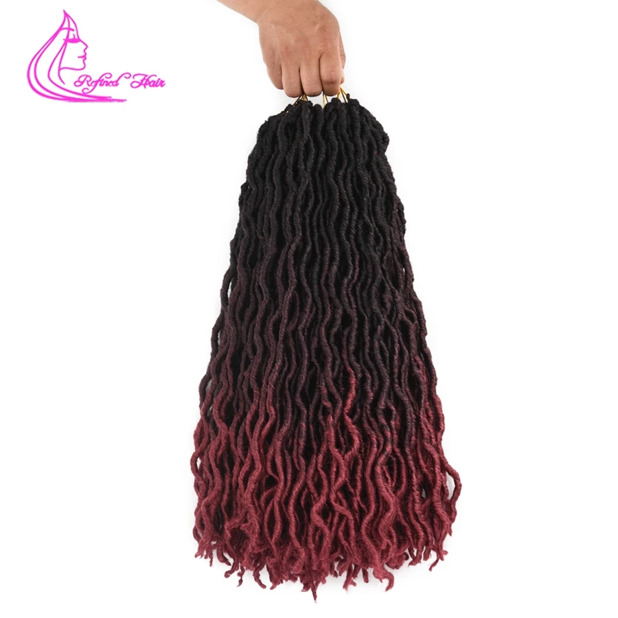 Утонченные волосы богиня Locs вязаные крючком для наращивания 20 дюймов длинные