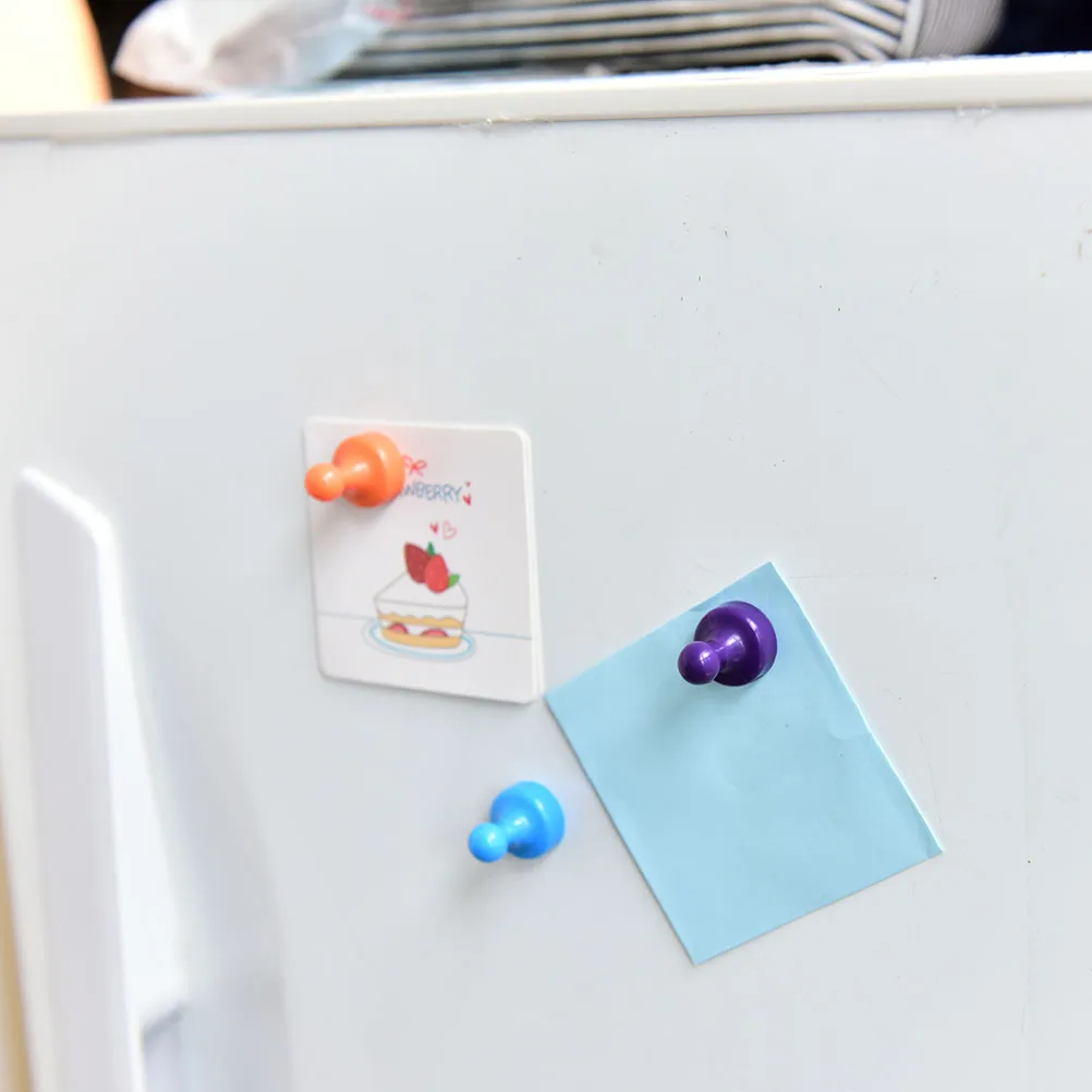 Randomly Colorful Magnetic Thumbtacks Neodymium Pins Fridge Magnets Teaching Painting Thumbtack 19mm*25mm