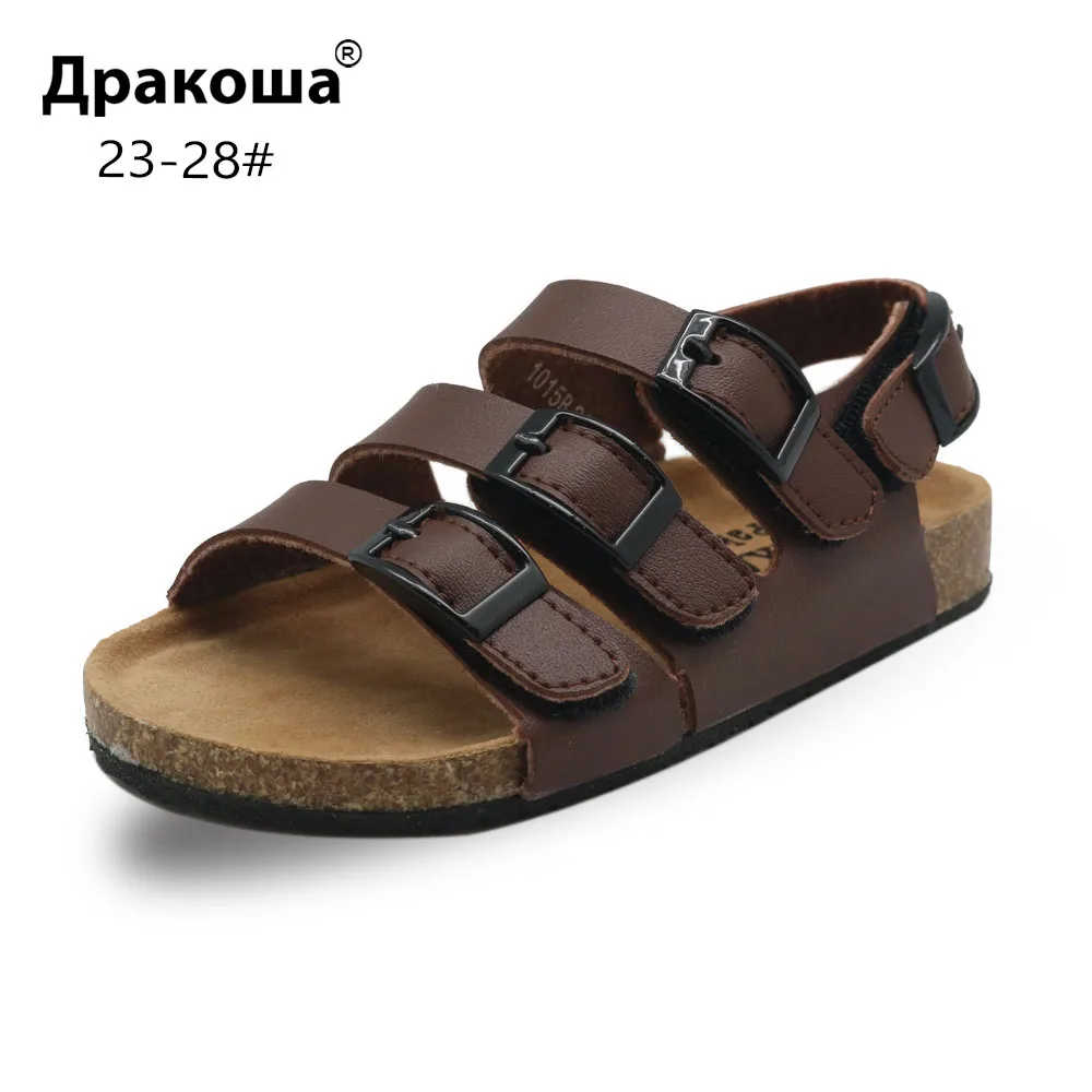 

Сандалии Apakowa из мягкой кожи, на плоской подошве, с застежкой-липучкой