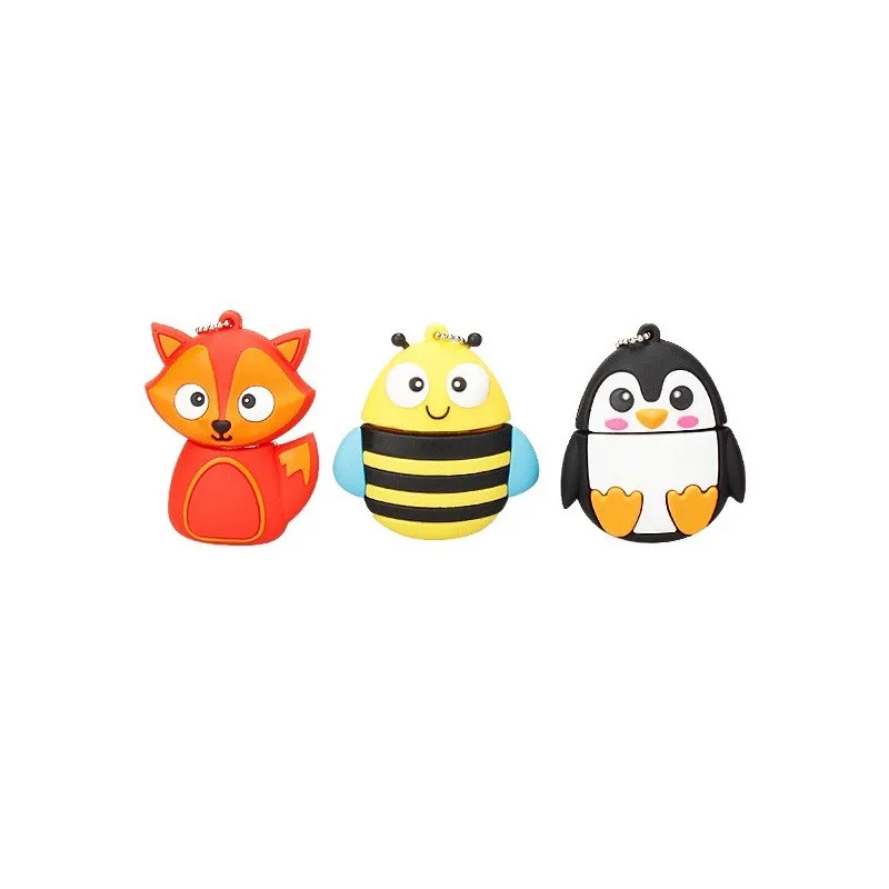 cartoon cute penguin owl fox pendrive pen drive 4GB 8GB 16GB USB flash drive 32GB 64GB memoria stick 128gb animal free shipping