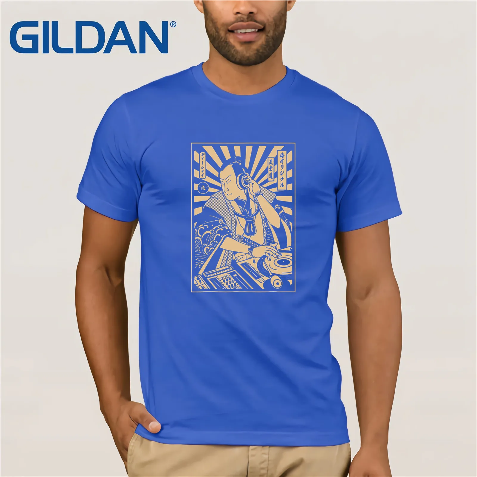 Dj Samurai T Shirt Fashion Disco Japanese Gift 2021 Summer Men's Short Sleeve T-Shirt | Мужская одежда