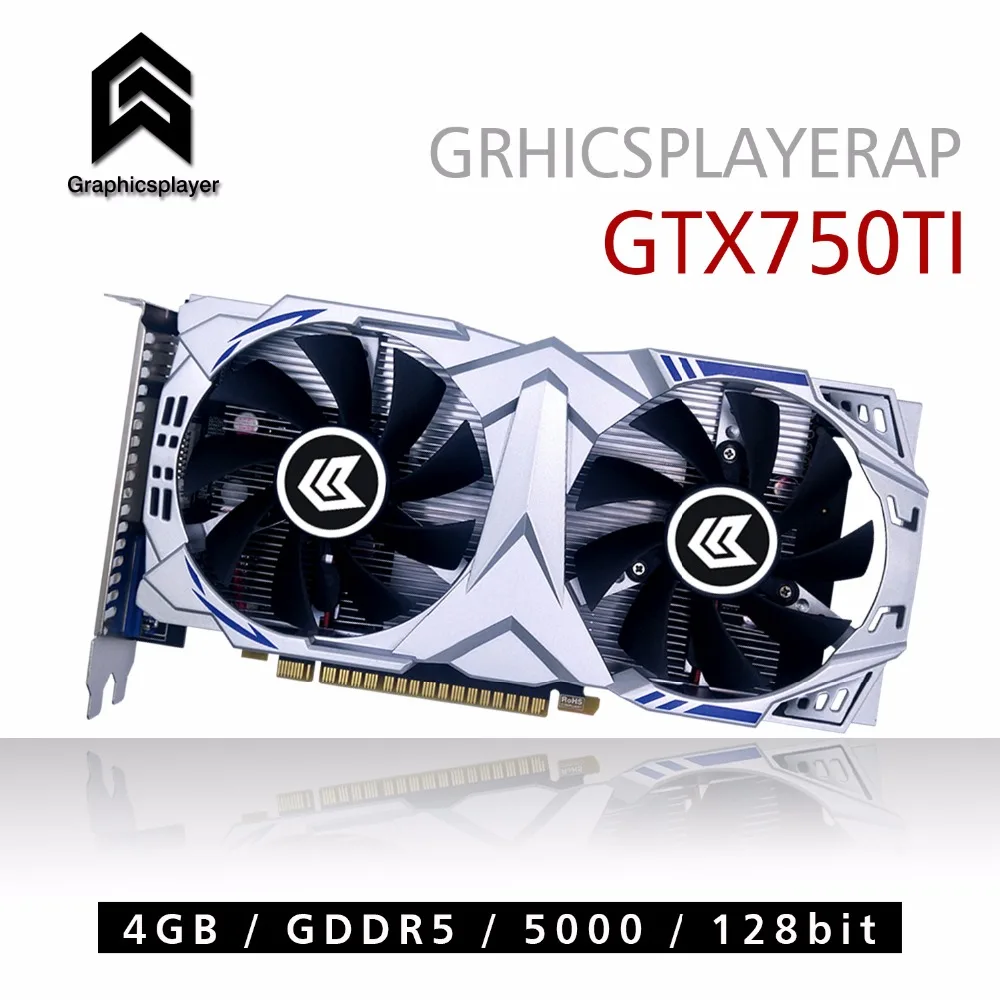 Графическая карта PCI-E GTX750ti GPU 4G DDR5 для игрового компьютера nVIDIA Geforce PC 4096MB