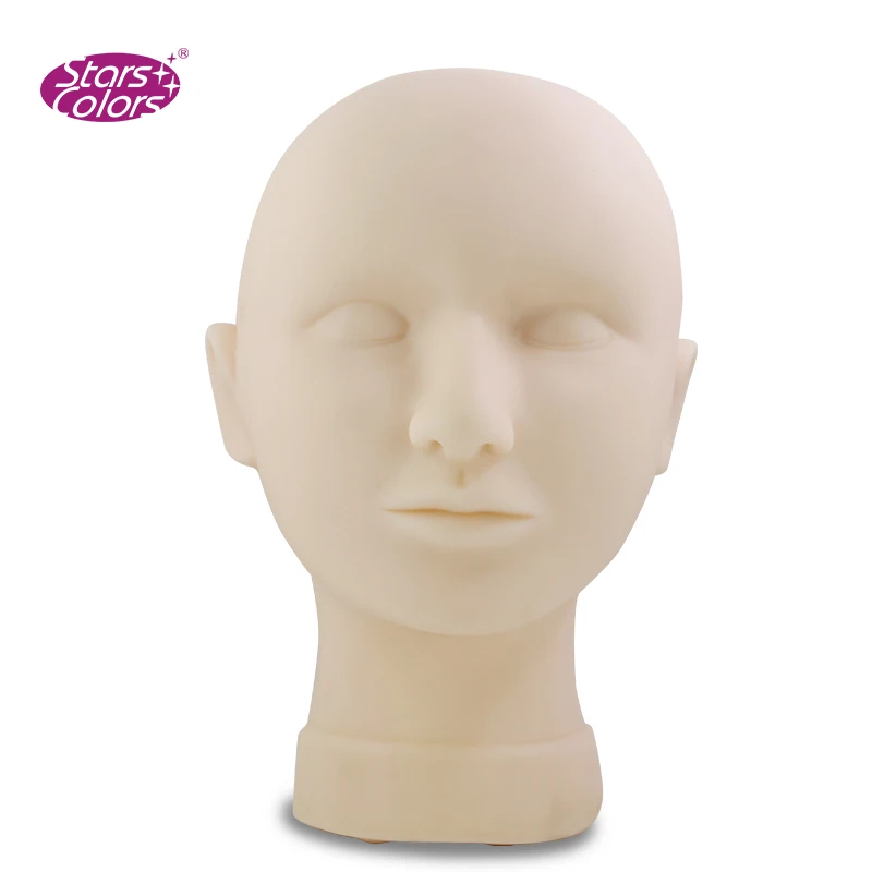 

Professional Training Mannequin Head for Eyelash Extension Flat Head Practice Makeup Head Model set Tools