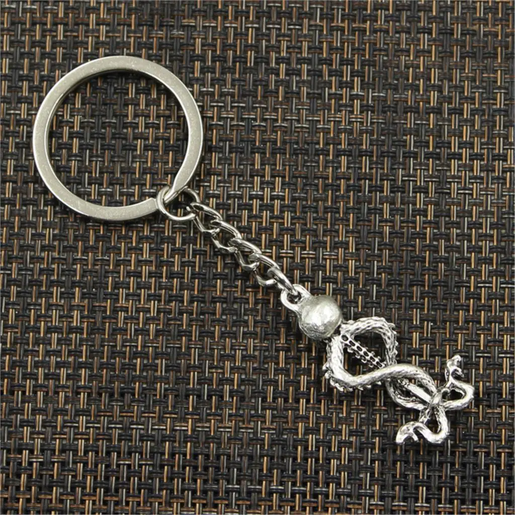 New Hot Men Key Ring Metal Chain Keychain Gift Jewelry Bronze Silver Color Skull Skeleton Wand Pendant Great Promotion | Украшения и