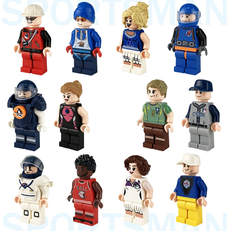 Enlighten Minifigure 12 шт./лот строительные блоки фигурки кирпичи Сделай Сам спортивные