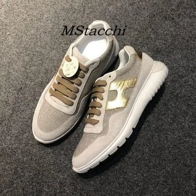 White sequins Mcacchi/женские кроссовки из коровьей кожи с блестками; женская повседневная обувь на шнуровке, визуально увеличивающая рост; женские разноцветные кроссовки на не сужающемся книзу массивном каблуке - Цвет: White sequins