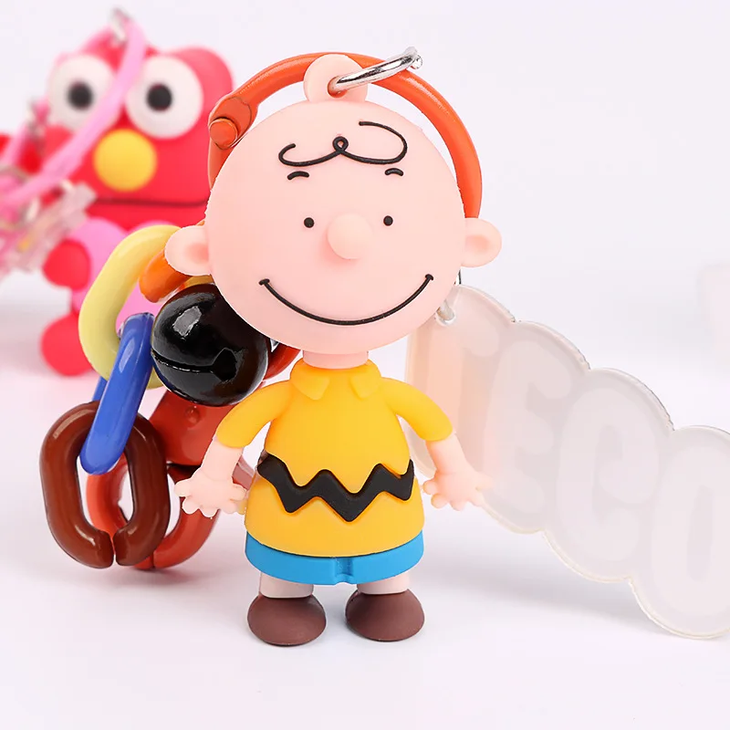 Новинка 2019 коричневая цепочка для ключей с героями мультфильмов женские кожаные