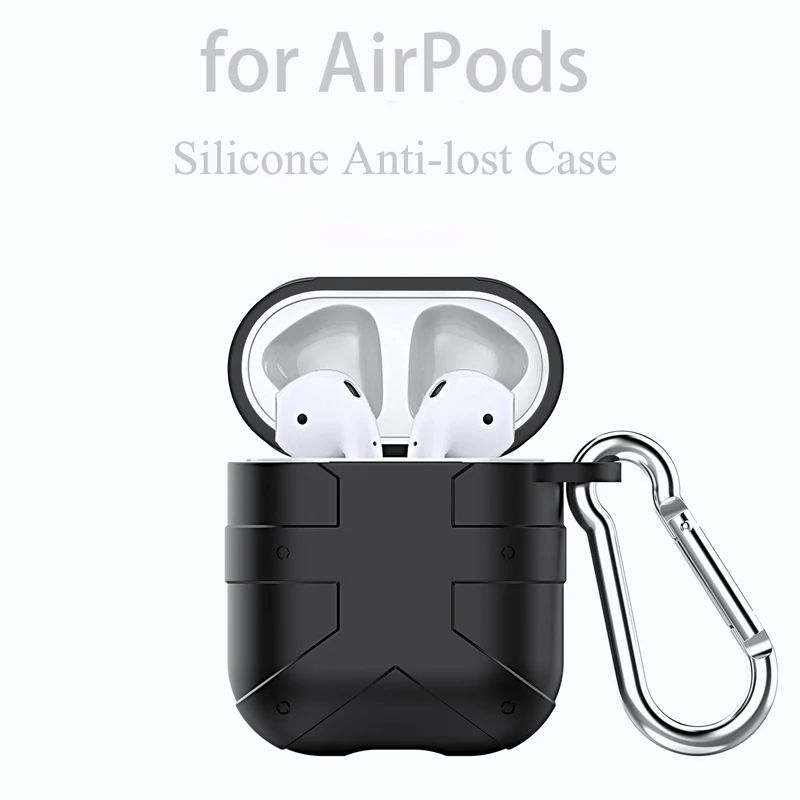 Цельный чехол для наушников в рыцарском стиле Airpods с кольцом на палец