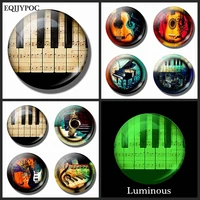 8pcs glass crystal musical instrument refrigerator magnets set piano guitar sachs magnet for fridge decor for whiteboard message
