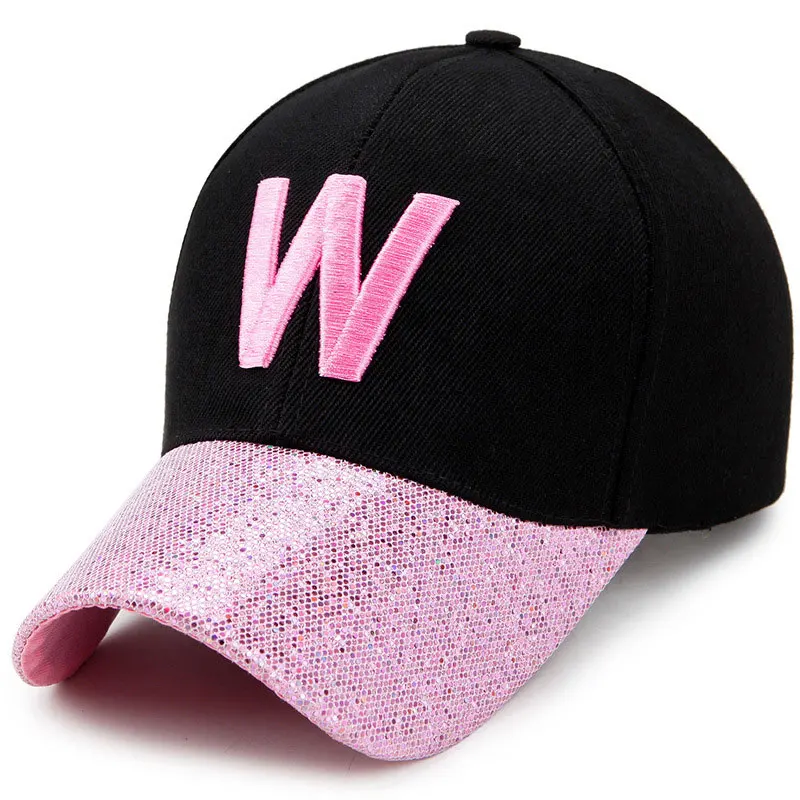 Модная бейсболка с блестящими изогнутыми краями для мужчин и женщин вышивкой