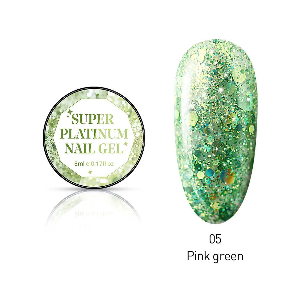 Lacheer Серия Блеск УФ-гель для ногтей Живопись Блестки УФ Гель-лак для ногтей Полупостоянный УФ-лак для ногтей рисунок гель - Цвет: Glitter 05