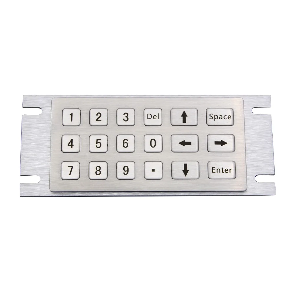 Kiosk Metal Rugged Keyboard with 18 Keys Numberic Keypad Vandal Proof 304 Metal Stainless Steel Custom Vending Machine Keypad