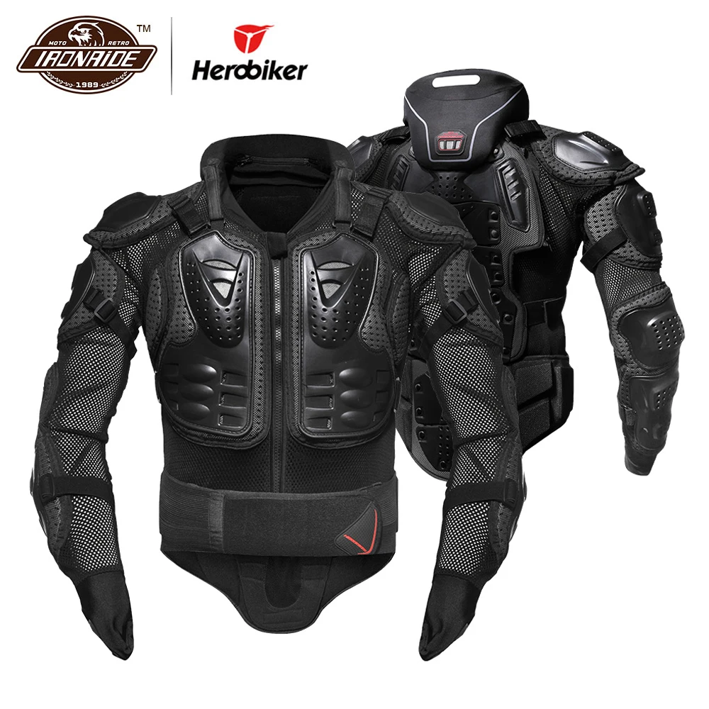 HEROBIKER мотоциклетная куртка chaqueta бронежилет со съемным воротником защита от гонок