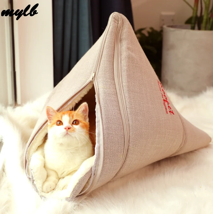 

mylb Cat Bed Soft Warm House Puppy Cushion Winter Pet Bed High Quality Products