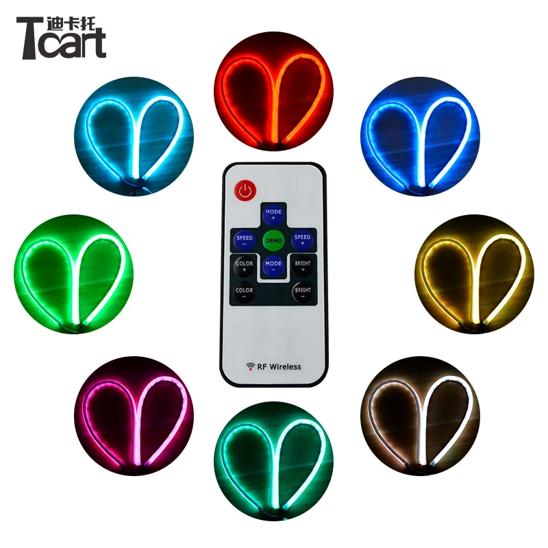 2 шт. 60 см RGB DRL гибкий светодиодный трубчатый фонарь стиль дневные ходовые огни