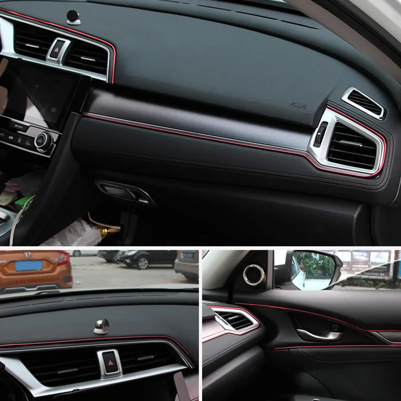 5M Car Styling Interior Mouldings Trim 3D Line Strips Dashboard Door Edge Sport Gap Auto Stickers Decoration Accessories | Автомобили и