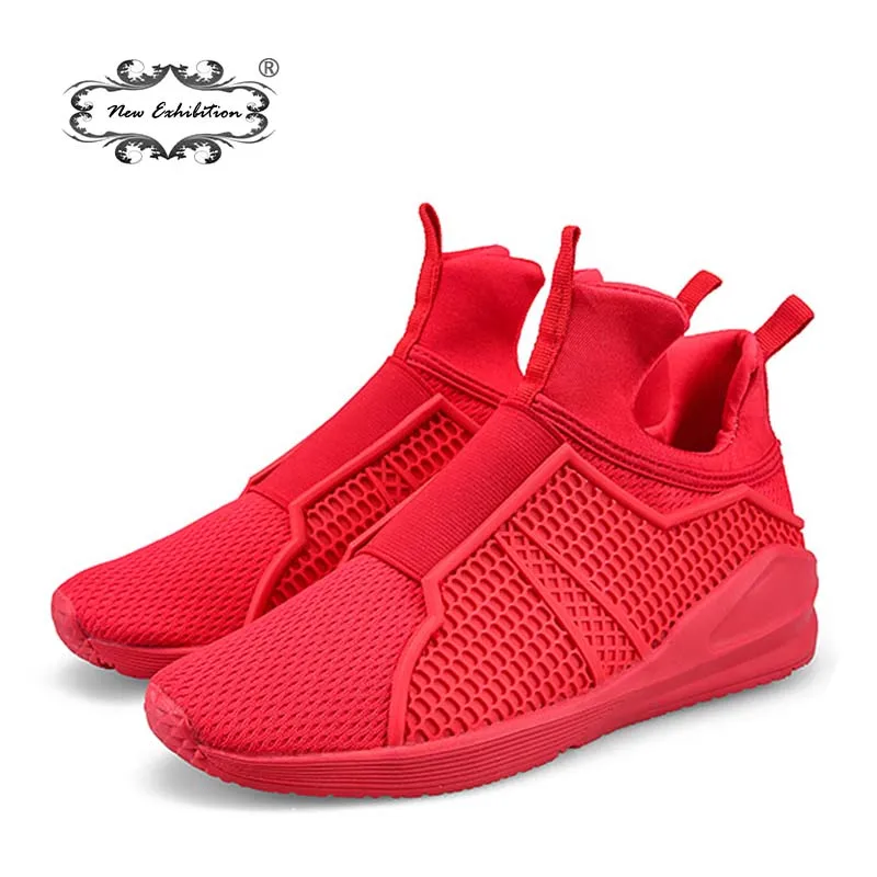 New exhibition Sneakers Brand Hot Sales Mens Casual Mesh Shoes Lightweight Fly Weave Breathable Fashion Men Walking shoes Hombre | Обувь