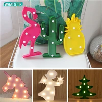 luminaria unicorn led flamingo night lights party moon cloud 3d table lamp marquee sign letter light decor xmas christmas gifts