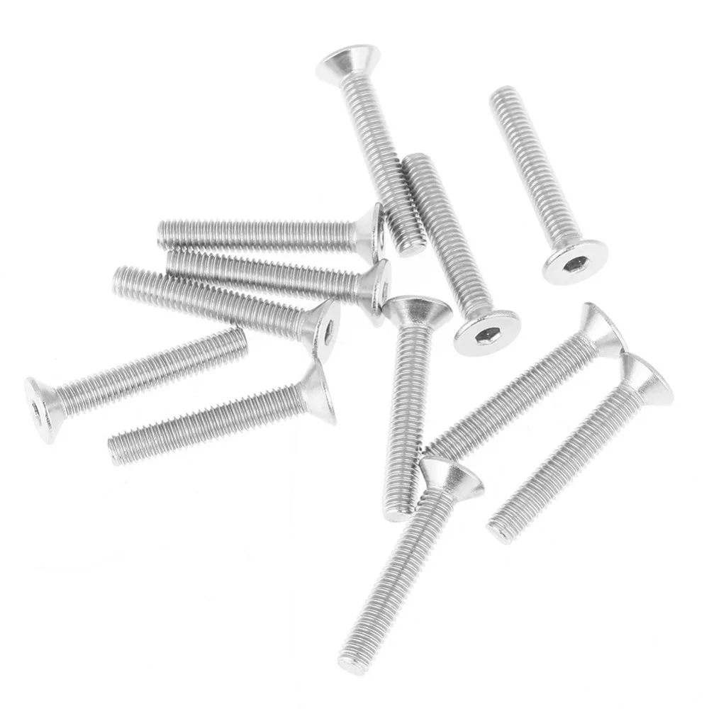 180pcs/set M4 Screws Nuts 304 Stainless Steel Flat Head Bolts Assortment Kit Woodworking Tools Fastener Hardware | Обустройство дома