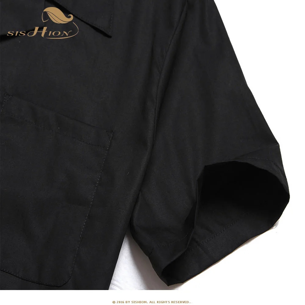 Мужская винтажная рубашка SISHION в стиле 1920-х годов с короткими рукавами рокабилли