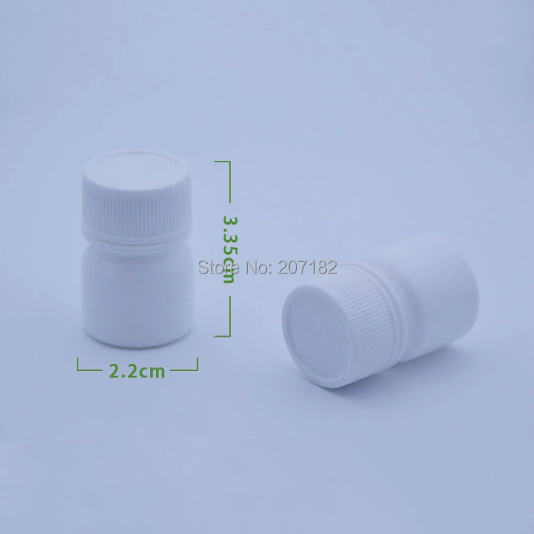 100 шт 5 мл круглые белые HDPE бутылки мини флакон для образцов пластиковые