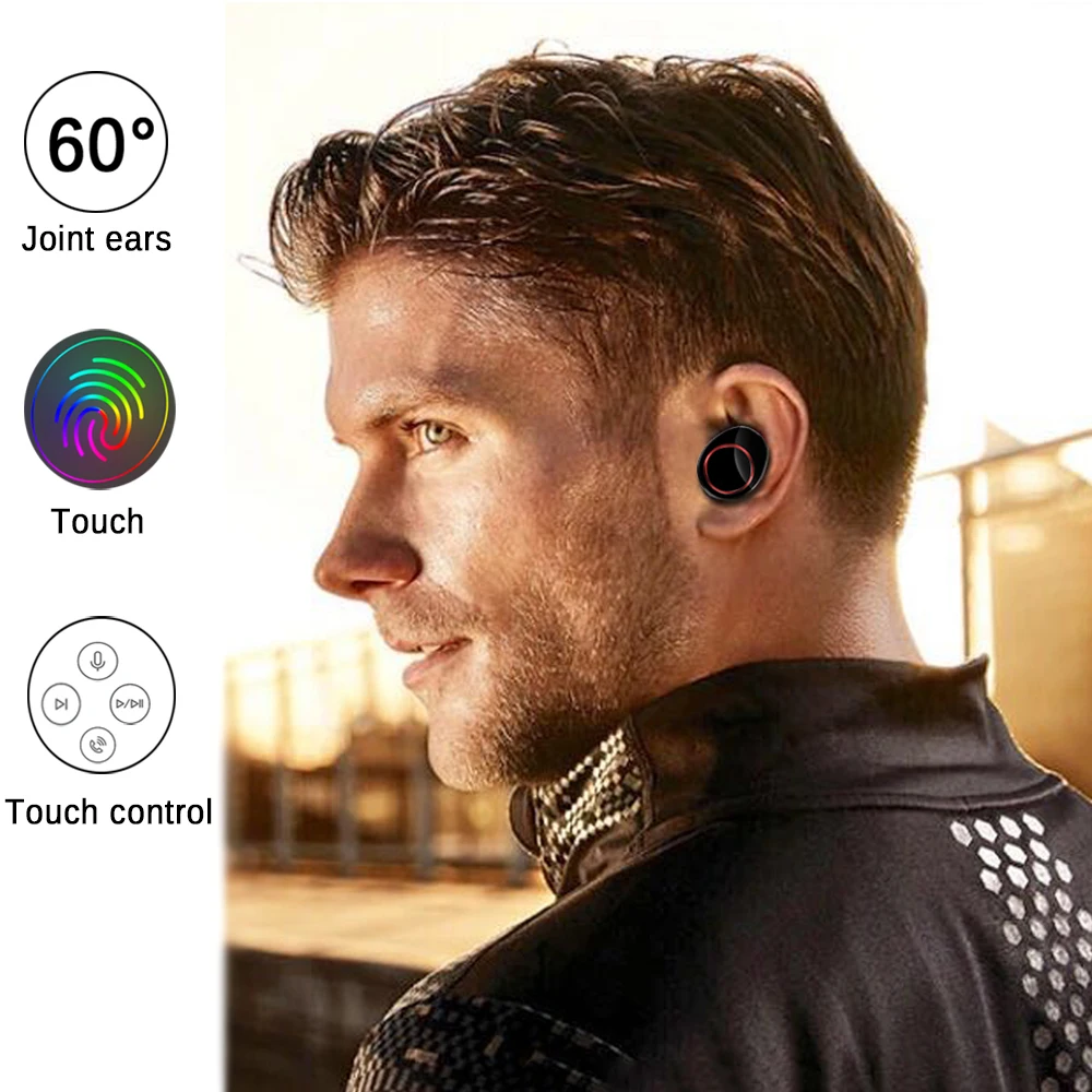 TWS стереонаушники CALETOP с поддержкой Bluetooth 5 0 и сенсорным управлением|Наушники