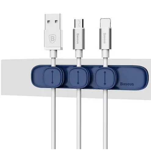 Магнитный Кабельный органайзер USB кабель управление зажим для намотки настольная рабочая станция провода шнур протектор держатель кабеля для Xiaomi - Color: Blue