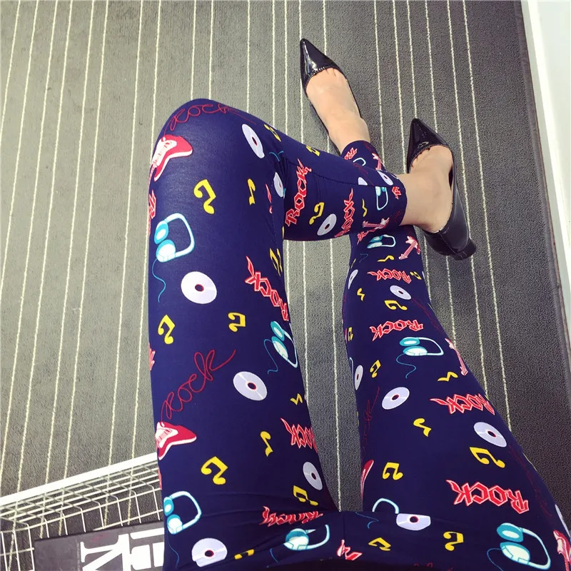 Женские леггинсы с принтом летние облегающие для фитнеса буквами и цветами |