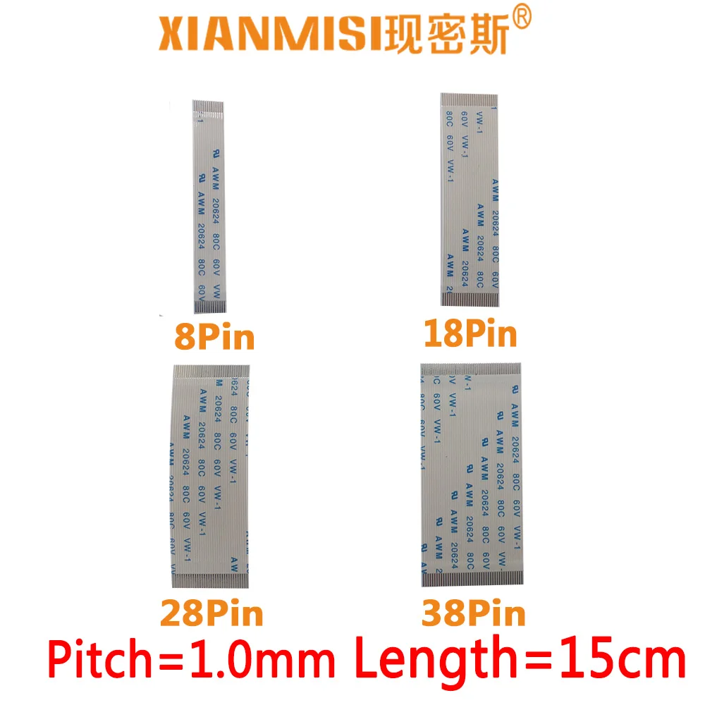 FFC FPC плоский гибкий кабель удлинитель для 9Pin 19Pin 29Pin 39Pin ame сбоку 1 0 мм Шаг AWM VW 20624 20798