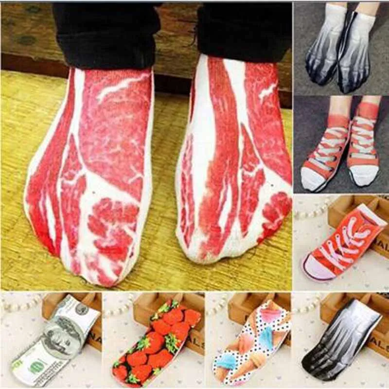 Популярные уникальные новые летние Мультяшные мужские женские короткие носки с