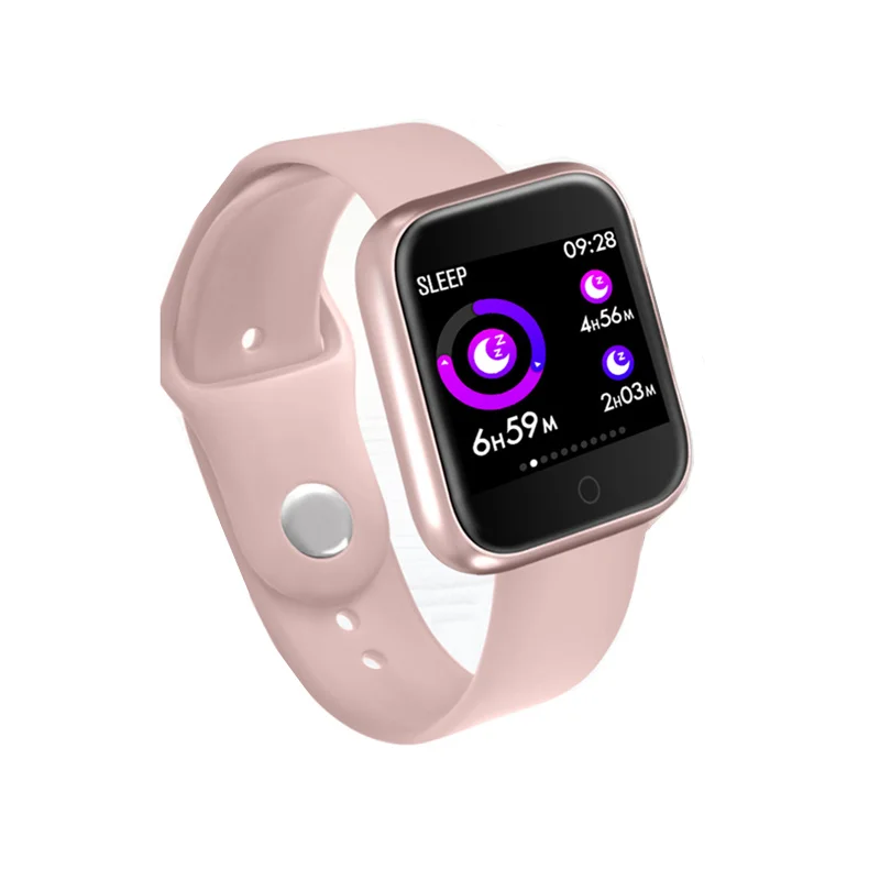 pink smooth Умный Фитнес-браслет femme IP68 Водонепроницаемый трекер физической активности спортивный смарт-браслет с измерением давления для xiaomi - Цвет: pink smooth
