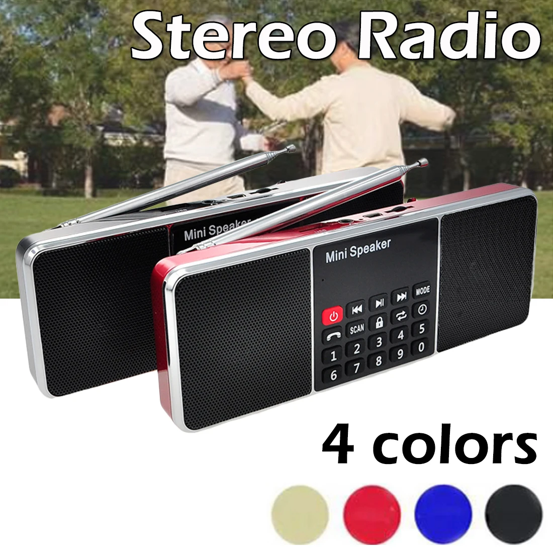 Портативная компактная цифровая магнитола AM/FM двойные Bluetooth колонки громкая