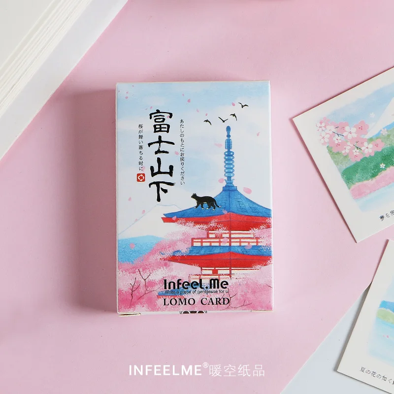 Fuji 28Pcs \ LOMO карточка ручная работа Милая креативная забавная поздравительная открытка пустая открытка для сообщений мини-открытка студенческий набор канцелярских принадлежностей