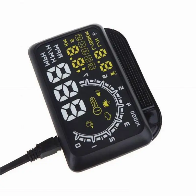 Автомобильный дисплей HUD OBD2 умный цифровой измеритель скорости лобовое стекло